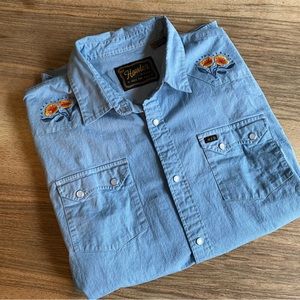 Howler Brothers Gaucho Snapshirt with Flowers